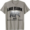 Lake Clark National Park Souvenir Tee Lake Clark National Park Bear US Parks Souvenir T-Shirt - Slate Grey