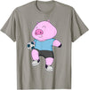 Snabdesign84 Pig Soccer player Soccer Sports T-Shirt - Slate Grey