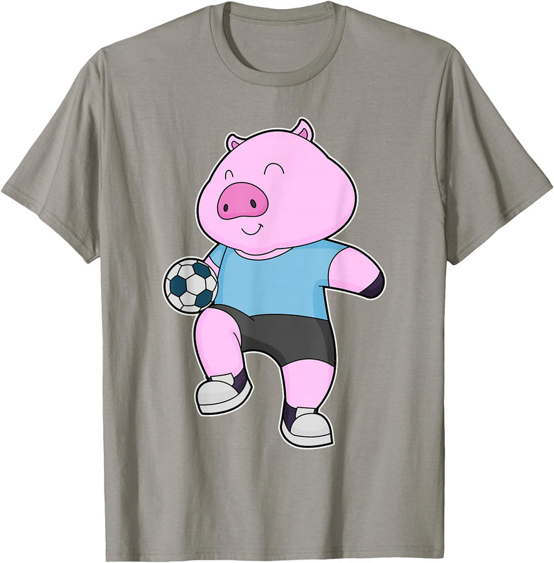 Snabdesign84 Pig Soccer player Soccer Sports T-Shirt - Slate Grey