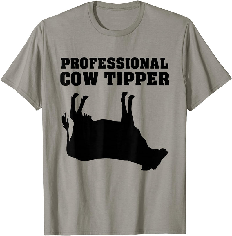Cow Tipping Apparel Professional Cow Tipper - Cow Tipping T-Shirt - Slate Grey