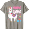Family Matching Llama Birthday Party Supplies Mama Llama Mom Of The Birthday Llama Birthday Theme T-Shirt - Slate Grey