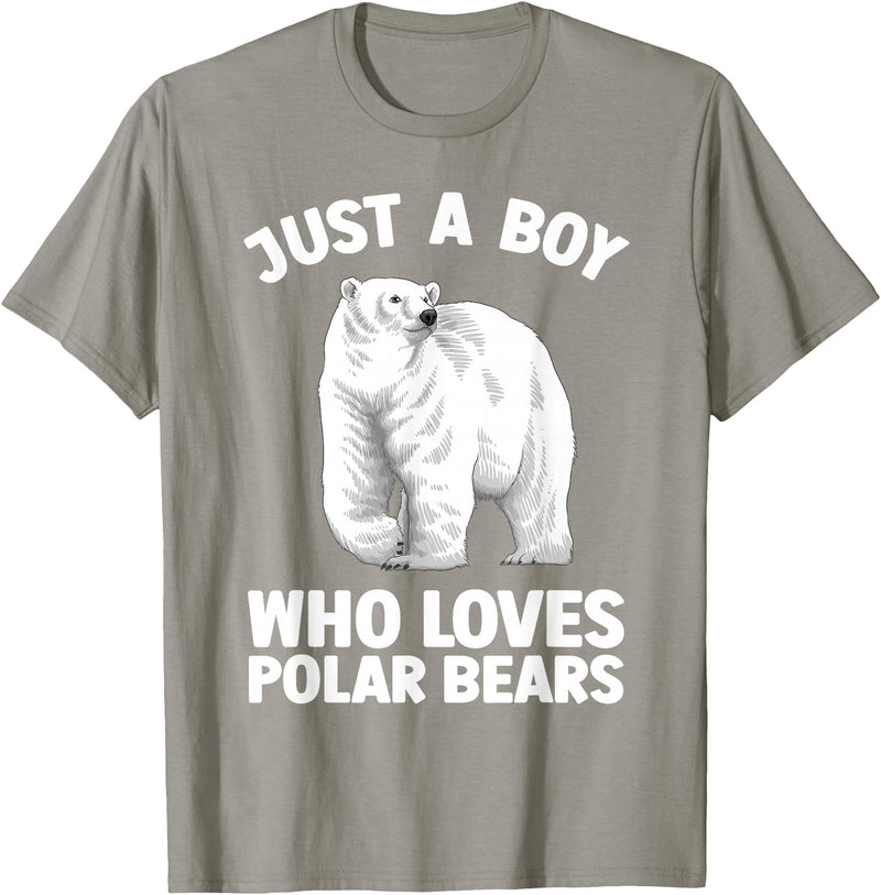 Polar Bear Gift Polar Bear Accessories & Stuff Cute Polar Bear Design For Men Boys Arctic Polar Bear Lover T-Shirt - Slate Grey