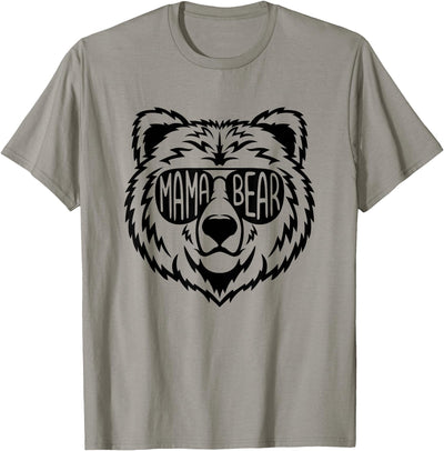 Mama Bear Face Sunglasses Mother Mom Mommy T-Shirt
