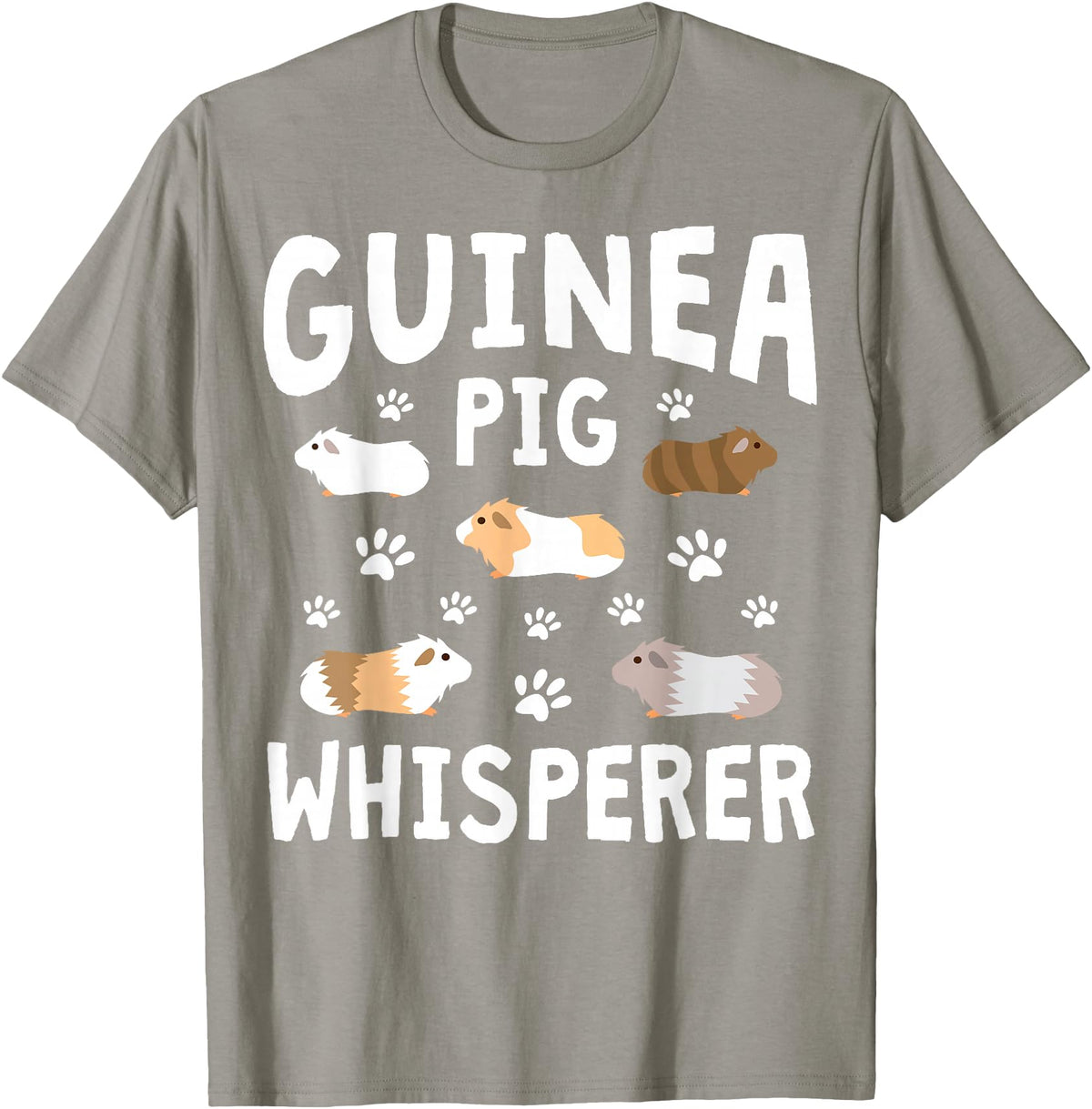 Guinea Pig Lover Apparel For Mom Women Girls Guinea Pig Whisperer Mom Girl Women Funny Guinea Pig Lover T-Shirt - Slate Grey
