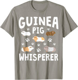 Guinea Pig Lover Apparel For Mom Women Girls Guinea Pig Whisperer Mom Girl Women Funny Guinea Pig Lover T-Shirt - Slate Grey