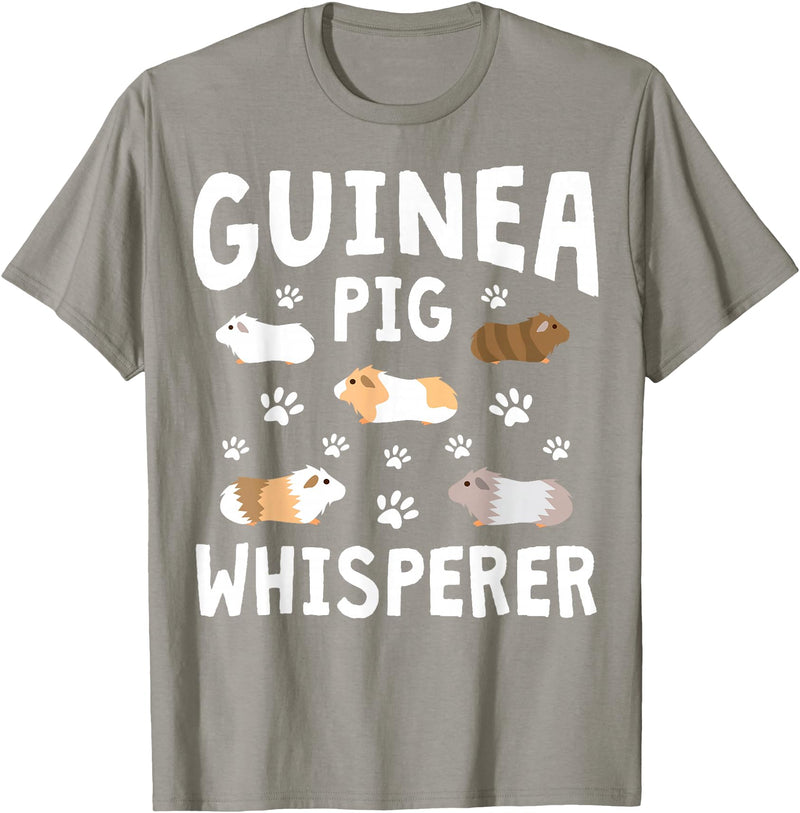 Guinea Pig Lover Apparel For Mom Women Girls Guinea Pig Whisperer Mom Girl Women Funny Guinea Pig Lover T-Shirt - Slate Grey