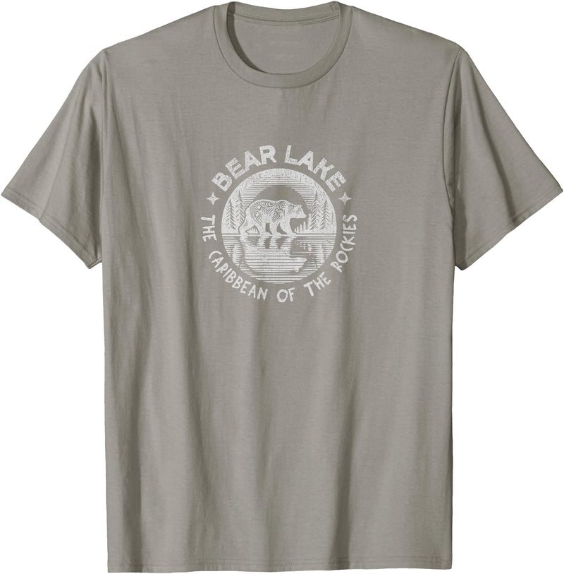 Bear Lake The Caribbean Of The Rockies Utah Idaho Bear Lake Vintage The Caribbean Of The Rockies Utah Idaho T-Shirt - Slate Grey
