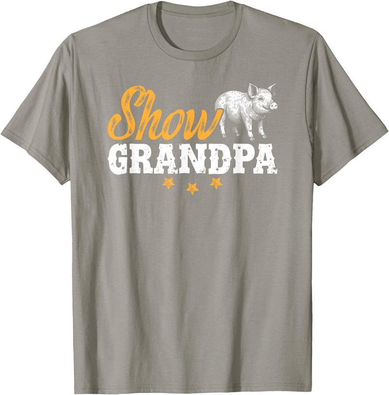 Pig Show Grandpa Father's Day Pig Show Grandpa Pig Show Grandfather T-Shirt - Slate Grey