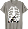Halloween Sushi Costumes Co. Halloween Adult Youth Kids Costume Rib Cage Skeleton Sushi T-Shirt - Slate Grey