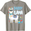 Family Matching Llama Birthday Party Supplies Daddy Llama Dad Of The Birthday Boy Girl Llama Birthday T-Shirt - Slate Grey