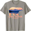 Lake Tahoe California - Apparel & Gifts Lake Tahoe California Grizzly Bear Souvenir Gift T-Shirt - Slate Grey