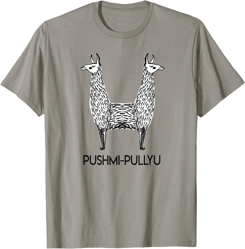 Pushmi-Pullyu Llama Funny Alpaca Llama Style, Pushmi-Pullyu Yoga T-Shirt - Slate Grey