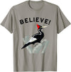 Birdwatching Gifts for Birders Endangered Ivory-Billed Woodpecker T-Shirt - Slate Grey