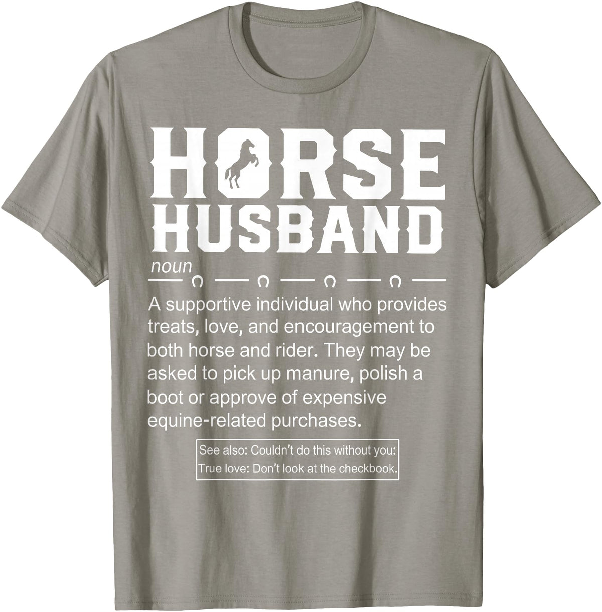 Funny Horse Husband Definition Tee Shirt Horse Husband Definition T-Shirt - Slate Grey