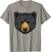 Wowsome! Black Bear Animal Head - Cute Black Bear Lover Women Men T-Shirt - Slate Grey