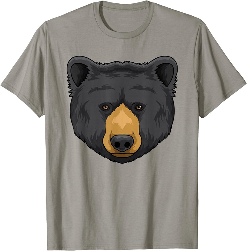 Wowsome! Black Bear Animal Head - Cute Black Bear Lover Women Men T-Shirt - Slate Grey