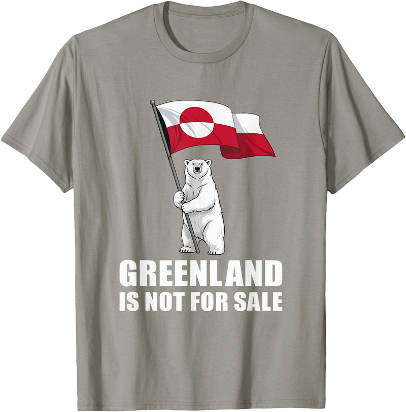 Greenland is not for sale shirt for men and women Greenland Not for Sale Greenland Flag Bear Greenlanders T-Shirt - Slate Grey