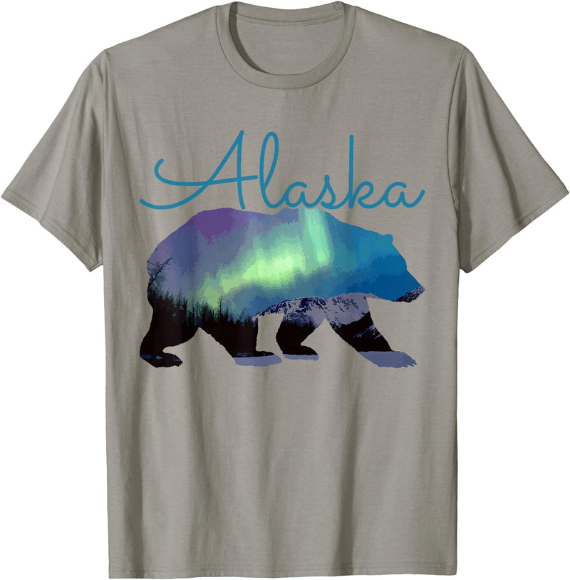 We Love Alaska Alaska Bear Grizzly Polar Alaskan Natural T-Shirt - Slate Grey