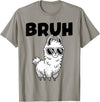 Bruh Llama Sunglasses by LazyPanda Bruh Llama Funny Alpaca Llama Boys Kids Girls Trendy Graphic T-Shirt - Slate Grey