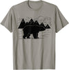 Black Bear Wildlife Animal Wilderness Graphic T-Shirt - Slate Grey