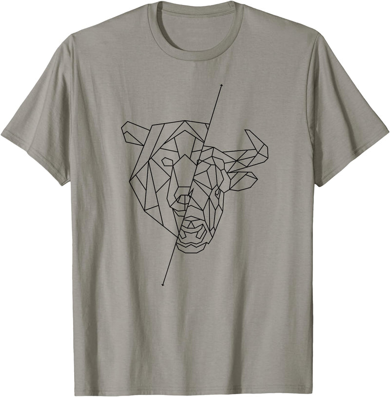 Trader Apparel Co. Bear / Bull Trading Trader Bitcoin Bull Market Investor T-Shirt - Slate Grey