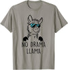 Pretees No Drama Llama Graphic Funny Llama T-Shirt - Women's Adult Unisex-Adults Grey Small Classic Fit Crew Neck Short Sleeve - Slate Grey