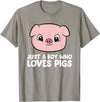 Funny Pigs Gifts And Pig Farmer Apparels Pig Farmer Boy Just a Boy Who Loves Pigs T-Shirt - Slate Grey