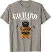 Hamster Deadlift Training Funny Cute Rat Weightlifting Meme T-Shirt - Slate Grey