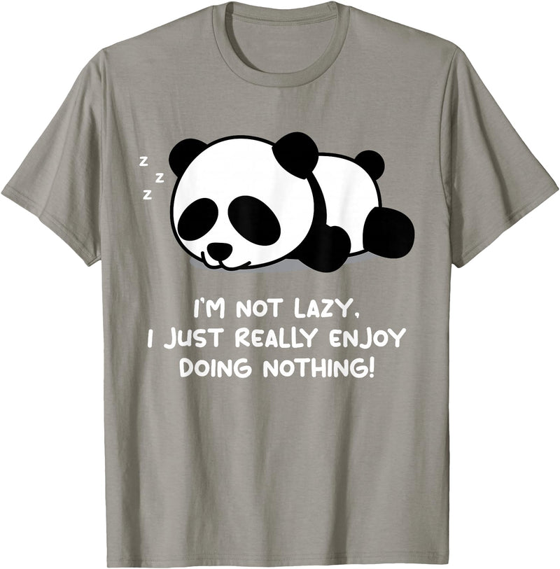 Sleeping Panda Design Panda Bear Lover Design for Lazy Person | Sleeping Panda T-Shirt - Slate Grey