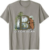 Forest Animals Designs Brown Bear Animal Watercolor Nature Lover Alphabet Letter B T-Shirt - Slate Grey