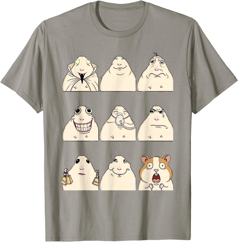 Hamster Reaction Meme Kids Boys Girls Men and Women T-Shirt - Slate Grey