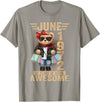 June Cute Teddy Bear birthday gifts for women 54 Year Old June 1972 Teddy Bear 54th Birthday Women T-Shirt - Slate Grey