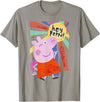 Peppa Pig Hey Peppa Colorful Sunshine Striking Pose Portrait T-Shirt - Slate Grey