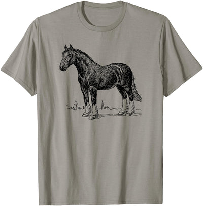 Horse Clydesdale Shirts Horse Clydesdale Workhorse Simple Graphic T-shirt T-Shirt