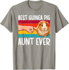 Best Guinea Pig Auntie Best Guinea Pig Aunt Ever Guinea Pig Owner Guinea Pig Lover T-Shirt - Slate Grey