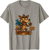 Three Hero Pigs Storytime Legends Bad Wolf in personalized costume 3 Pigs on the back T-Shirt - Slate Grey