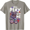 Halloween Gifts & Halloween Shirts by NLTS Scary Killer Teddy Bear Pastel Goth Style Creepy Kawaii T-Shirt - Slate Grey