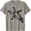 Giraffe Print Clothes Hipster Merch Giraffe Tee Vintage Animal Leopard Print Glasses T-Shirt - Slate Grey