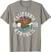 California Gift Kids Boys Girls Men Women Mom Dad California Republic Bear Snowboarder Snowboarding Snowboard T-Shirt - Slate Grey