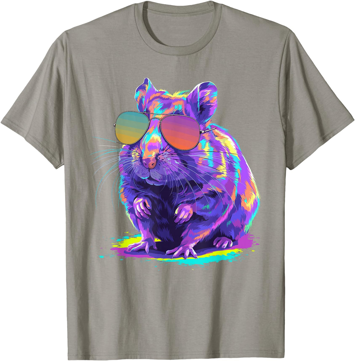 Cute Hamster Art for Men Women Kids Syrian Hamster Lover T-Shirt - Slate Grey
