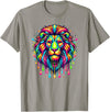 Lions Lion Lover Gifts Colorful Pop Art Lion Lions T-Shirt - Slate Grey