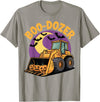 Bulldozer Halloween Costume Toddler Spooky Ghost Boo-Dozer Halloween Kids Bulldozer T-Shirt - Slate Grey