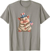 USA Pig Outfit Awesome US Pig T-Shirt - Slate Grey