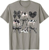 Kristen Michael Coquette Cows, Cows and Bows, Watercolor, Holsteins T-Shirt, Small, Grey - Slate Grey