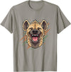 Laughing Hyena Cartoon Wild Safari Animal Hyena Laughing Face Funny Animal Safari Vibes T-Shirt - Slate Grey