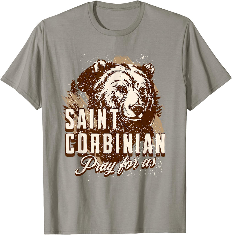 Happy Catholics St Corbinian German Saints German Catholic Bear T-Shirt - Slate Grey