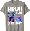 Llama Lover Gift Co. Bruh Its My Birthday Llama Pinata T-Shirt - Slate Grey