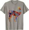 We Love Llamas & Alpacas - Peru Souvenirs Co. Peruvian Llama Alpaca Flowers Colourful Peru Souvenir T-Shirt - Slate Grey