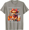 Cute Highland Cow I'm Not A Mess I'm Not A Hot Mess I'm A Spicy Disaster Cheeky Highland Cow T-Shirt - Slate Grey