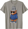 InGENIUS Bear Lover Shirts & Gifts Funny Bear with Cheese Grater Hat Sunglasses Bear Lover Boys T-Shirt - Slate Grey